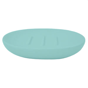 Home Basic 4 Piece Rubberized Ceramic Bath Accessory Set, Blue $10.00 EACH, CASE PACK OF 6