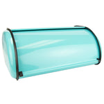 Load image into Gallery viewer, Home Basics Roll Up Lid Metal Bread Box, Turquoise $20.00 EACH, CASE PACK OF 6
