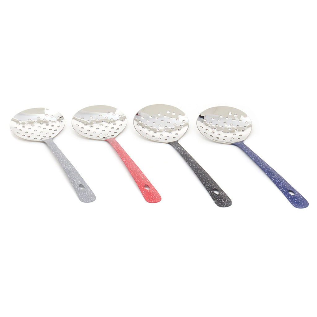 Home Basics Speckled Stainless Steel Skimmer - Assorted Colors
