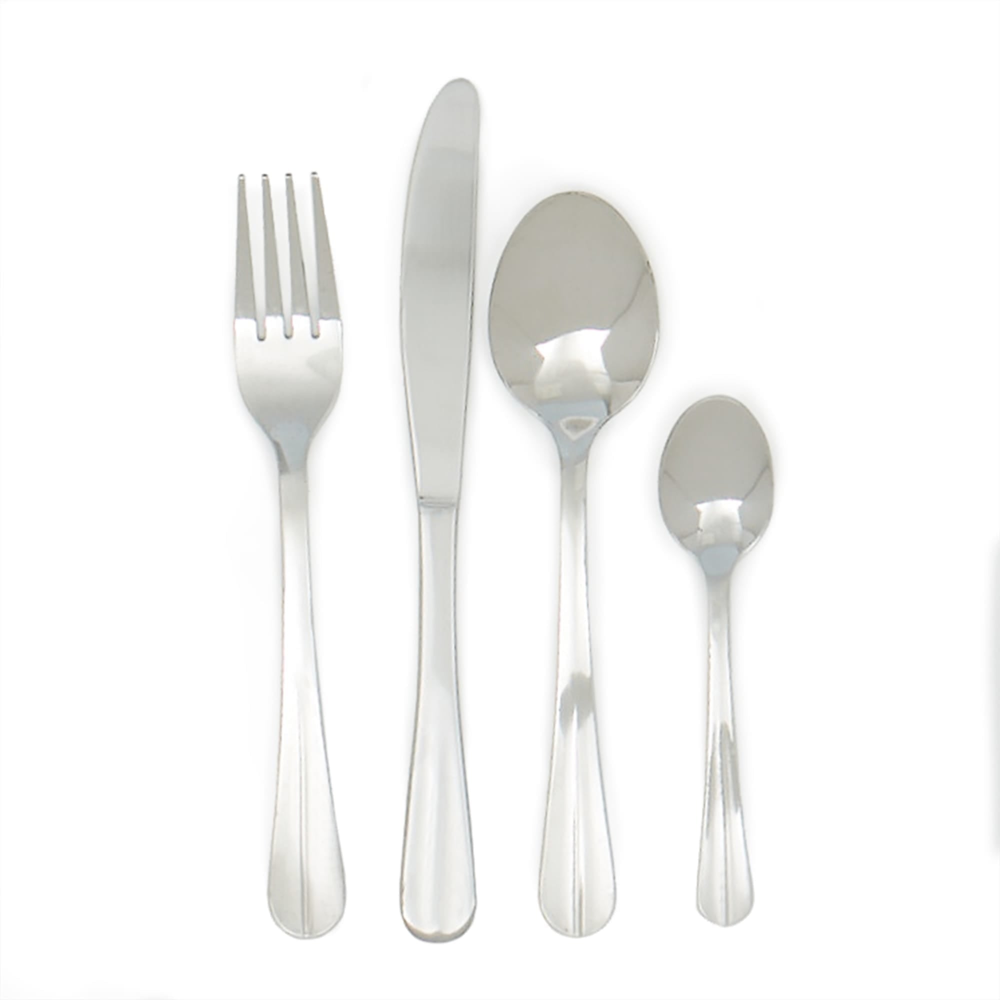 Home Basics Piper 16 Piece Stainless Steel Flatware Set, Silver $8.00 EACH, CASE PACK OF 12