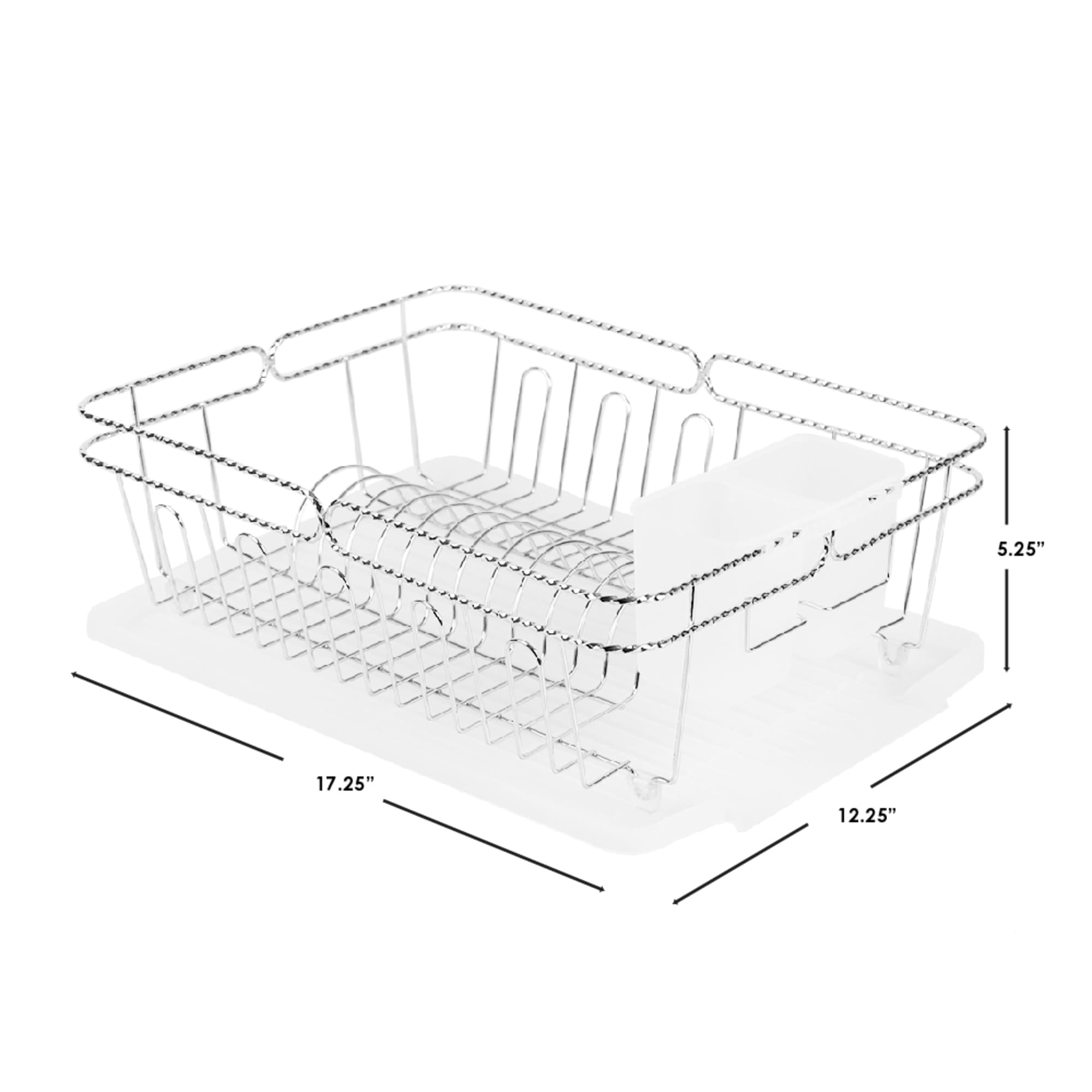 Home Basics Twist Dish Rack with Clear Draining Board $15.00 EACH, CASE PACK OF 6