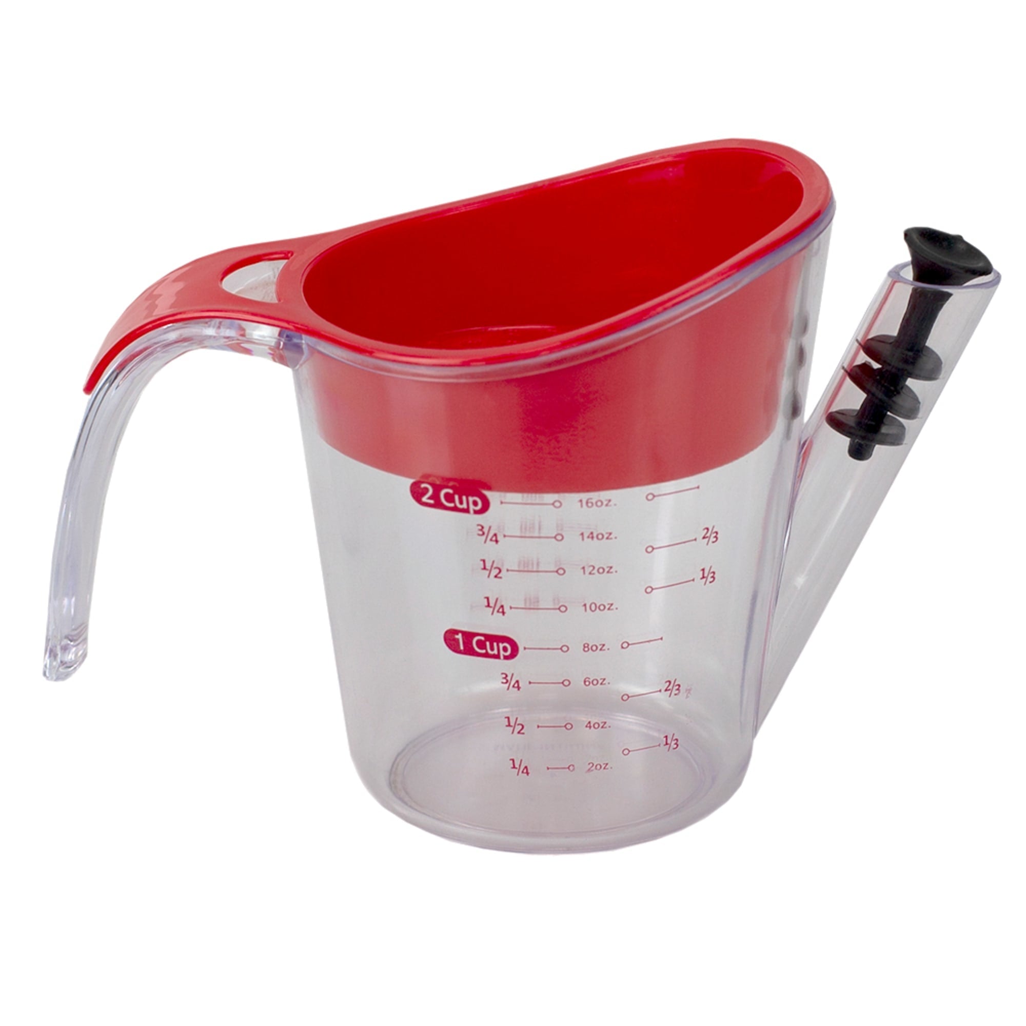 Home Basics 2 Cup Plastic Fat Separator Easy Grip Handle, Red $4.00 EACH, CASE PACK OF 12