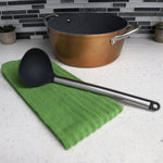 Load image into Gallery viewer, Home Basics Stainless Steel Silicone Ladle, Black $2.00 EACH, CASE PACK OF 24
