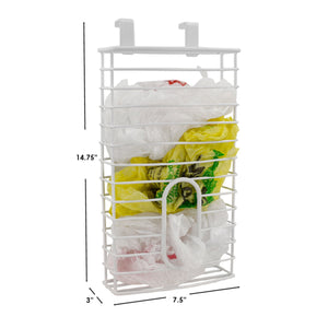 Home Basics Over the Cabinet  Plastic Bag Organizer, White $8.00 EACH, CASE PACK OF 6