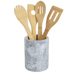 Load image into Gallery viewer, Home Basics Heavy Duty Large Capacity Compact Marble Utensil Holder, White $12.00 EACH, CASE PACK OF 6
