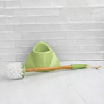 Load image into Gallery viewer, Home Basics Bamboo Collection Toilet Brush Holder Set, Green $4.00 EACH, CASE PACK OF 12
