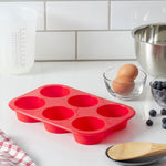 Load image into Gallery viewer, Home Basics 6-Cavity Silicone Muffin Pan $4.00 EACH, CASE PACK OF 24
