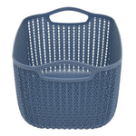 Load image into Gallery viewer, Home Basics 9L Crochet-Designed Plastic Basket, Blue $5.00 EACH, CASE PACK OF 12
