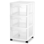 Load image into Gallery viewer, Sterilite 3 Drawer Cart, White $35.00 EACH, CASE PACK OF 2
