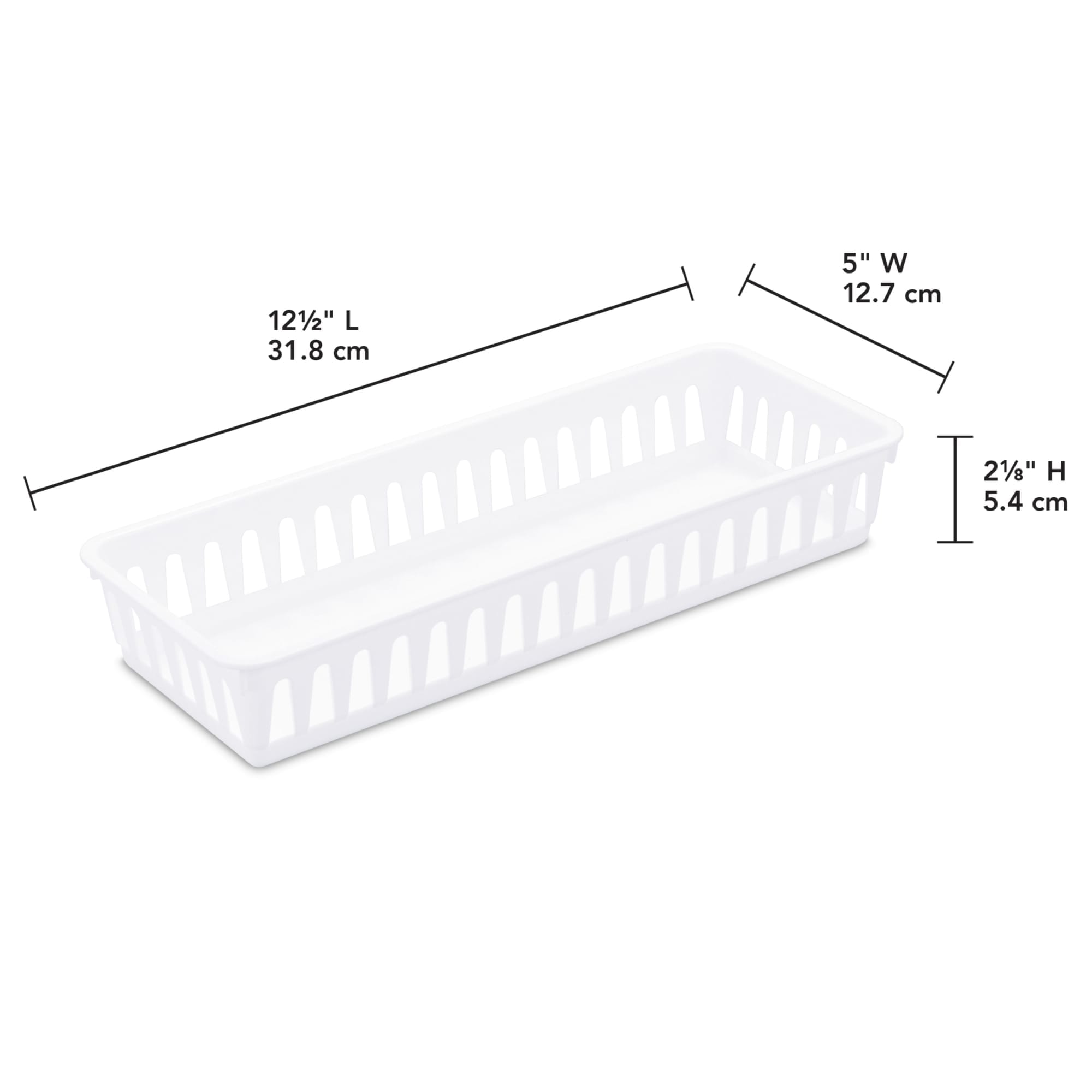 Sterilite Slim Storage Tray / White $1.00 EACH, CASE PACK OF 24