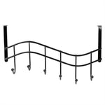 Load image into Gallery viewer, Home Basics Wave 6  Hook Over the Door Organizing Rack, Black Onyx $6.00 EACH, CASE PACK OF 12
