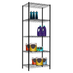 Load image into Gallery viewer, Home Basics 5 Tier Steel Wire Shelf, Black $50.00 EACH, CASE PACK OF 4
