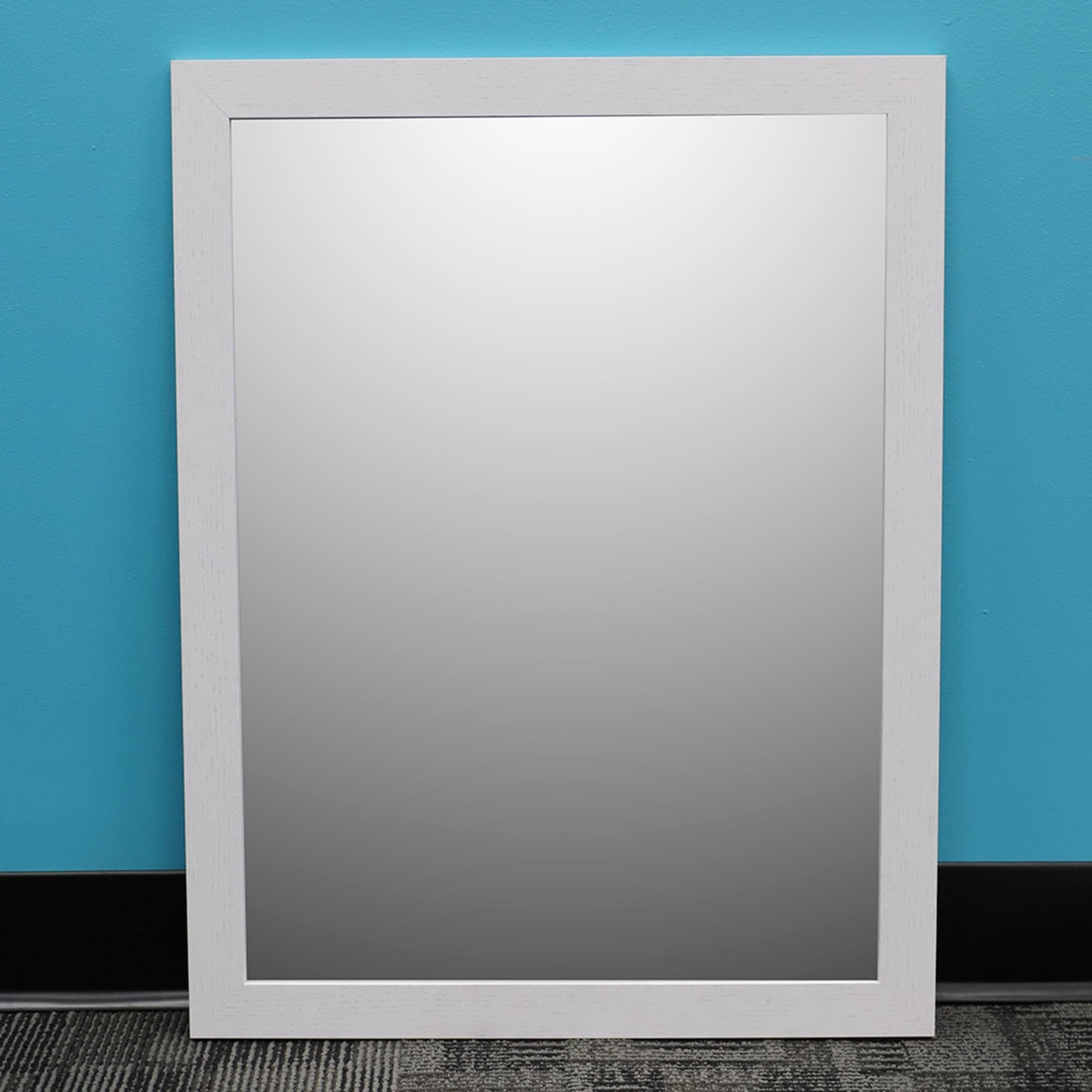 Home Basics Framed Painted MDF 18” x 24” Wall Mirror, White $10.00 EACH, CASE PACK OF 6