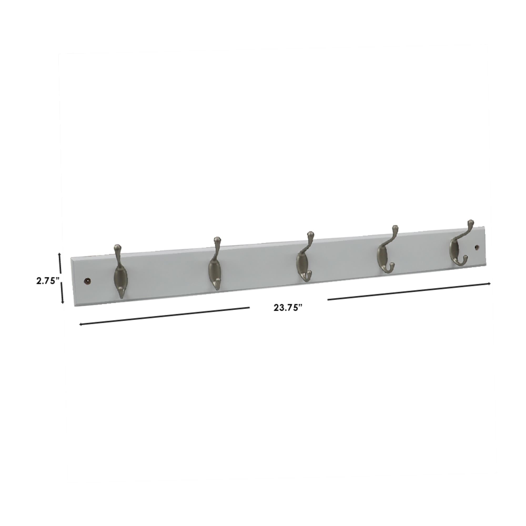 Home Basics 5 Double Hook Wall Mounted Hanging Rack, White $12.00 EACH, CASE PACK OF 12