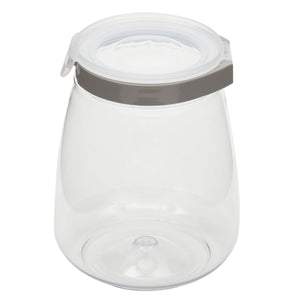 Home Basics 64 oz. Plastic Flip Top Container, Clear
 $5.00 EACH, CASE PACK OF 6