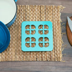Load image into Gallery viewer, Home Basics Turquoise Collection Trinity Trivet, Turquoise $3.00 EACH, CASE PACK OF 12

