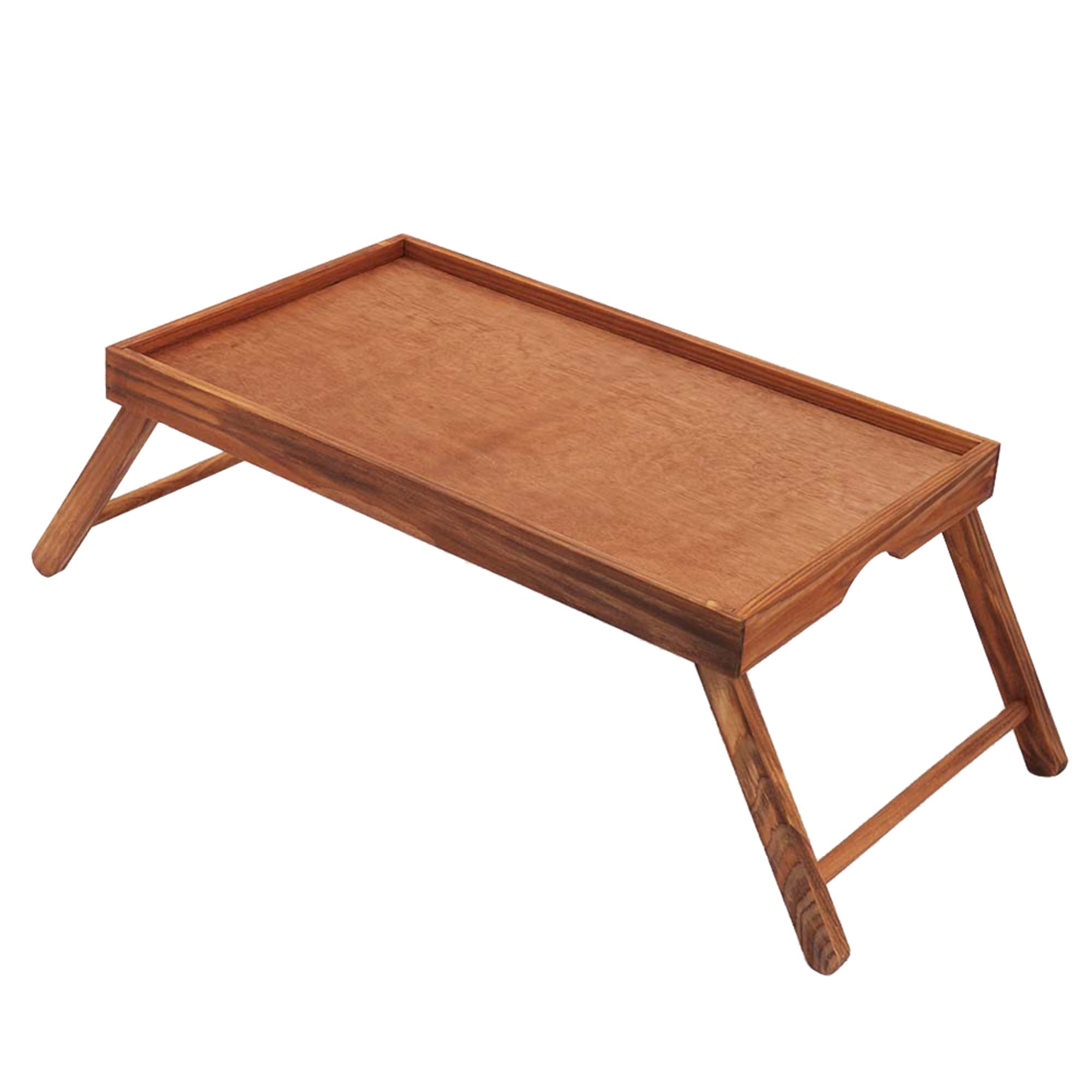 Home Basics Folding Multi-Purpose Rustic Bed Tray with Carved Handles, Pine $10.00 EACH, CASE PACK OF 6