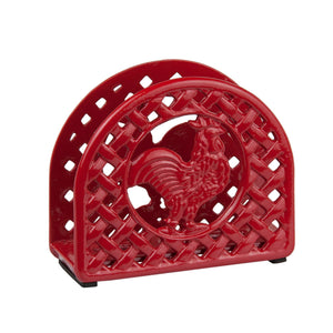 Home Basics Cast Iron Rooster Napkin Holder, Red $6.00 EACH, CASE PACK OF 6
