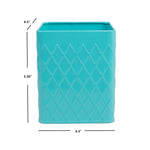 Load image into Gallery viewer, Home Basics Tin Utensil Holder, Turquoise $4.00 EACH, CASE PACK OF 12
