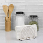 Load image into Gallery viewer, Home Basics Lattice Collection Cast Iron Napkin Holder, White $6.00 EACH, CASE PACK OF 6
