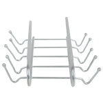 Load image into Gallery viewer, Home Basics Under the Shelf  Vinyl Coated Steel 6 Hook  Mug Rack, Silver $4.00 EACH, CASE PACK OF 6
