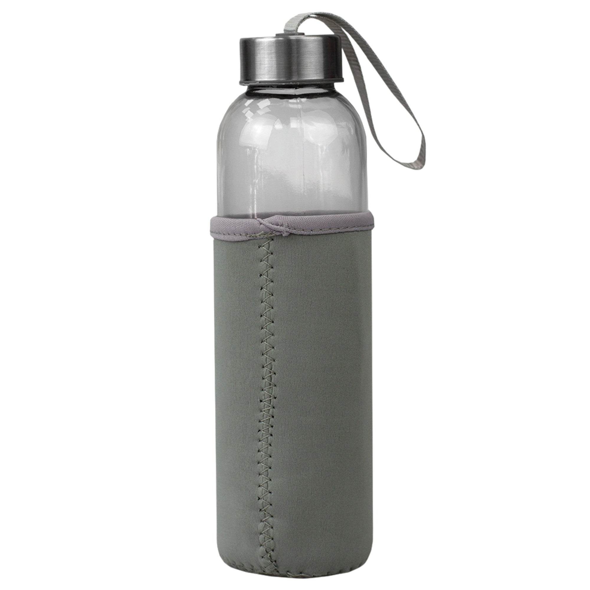 Home Basics Glass Travel Bottle with Insulator - Assorted Colors