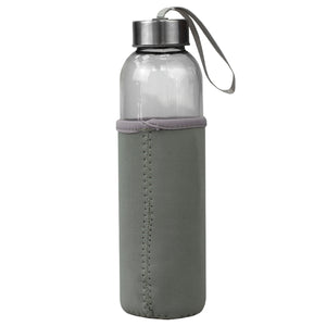 Home Basics Glass Travel Bottle with Insulator - Assorted Colors