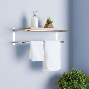 Home Basics Wall Mounted Bath Shelf with Towel Bar $20.00 EACH, CASE PACK OF 6
