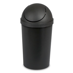 Sterilite 3 Gallon / 11.4 Liter Round SwingTop Wastebasket Black $7.00 EACH, CASE PACK OF 6