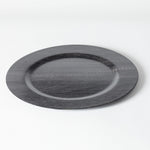 Load image into Gallery viewer, Sophia Grace 12&quot; Charger Plate, Timber Black $3.00 EACH, CASE PACK OF 12
