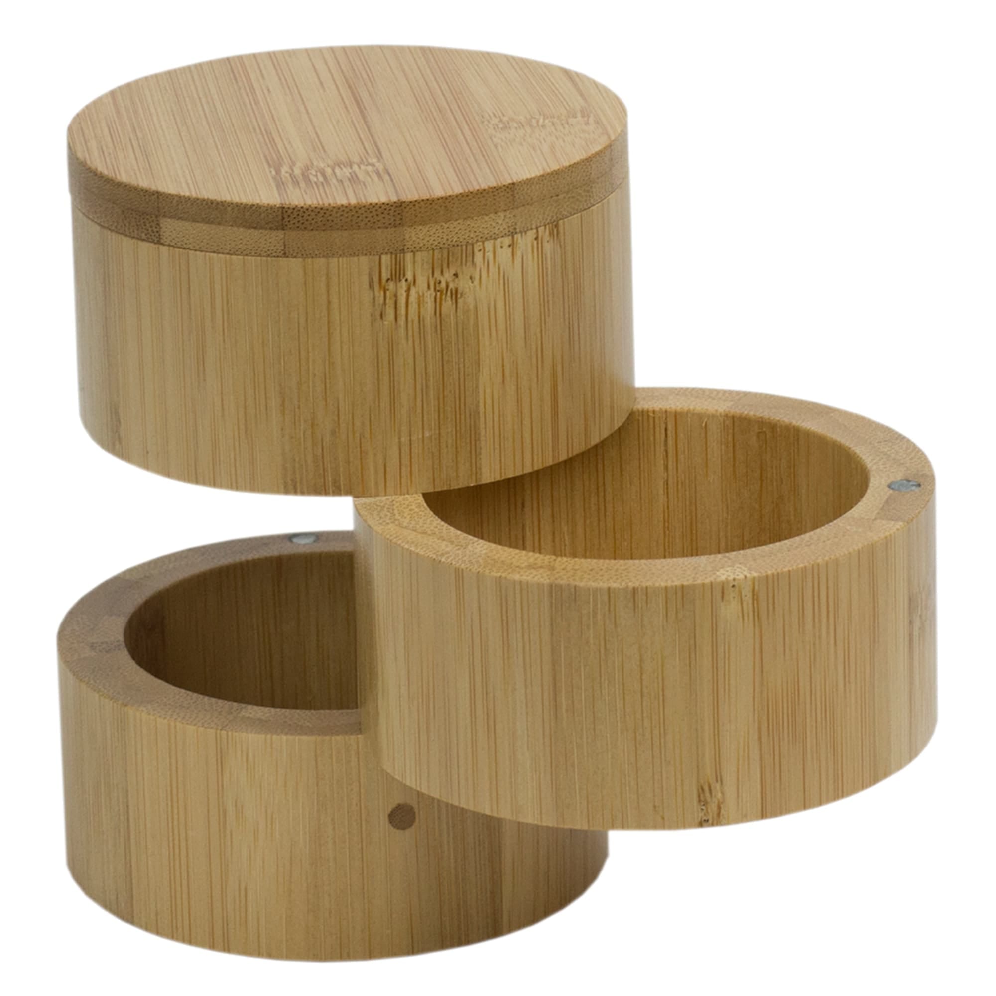 Home Basics 3 Tier Bamboo Salt Box $10 EACH, CASE PACK OF 12