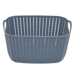 Load image into Gallery viewer, Home Basics 6L Crochet-Designed Plastic Basket, Blue $3.00 EACH, CASE PACK OF 24
