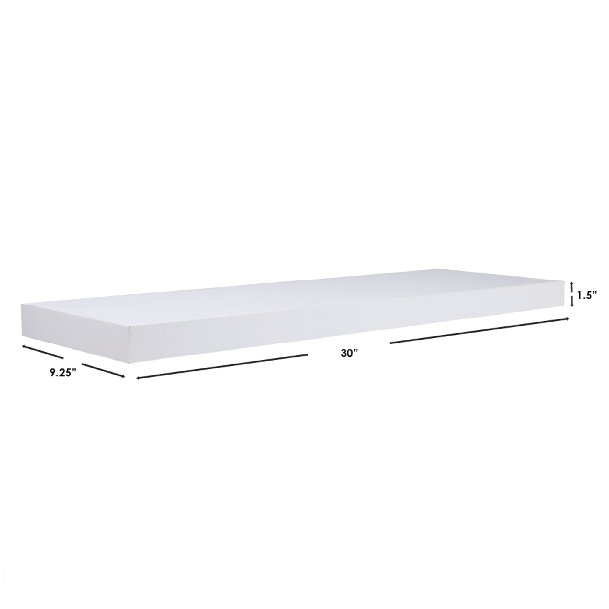 Home Basics 30" MDF Floating Shelf, White $12.00 EACH, CASE PACK OF 6