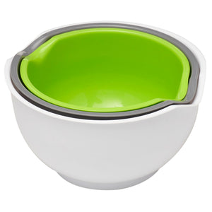 Home Basics 3 Piece Nesting Mixing Bowls with Pour Spouts $4.00 EACH, CASE PACK OF 12