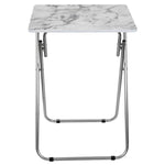Load image into Gallery viewer, Home Basics Marble Design Multi-Purpose Foldable Table, Grey/White $15.00 EACH, CASE PACK OF 6
