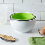 Load image into Gallery viewer, Home Basics 3 Piece Nesting Mixing Bowls with Pour Spouts $4.00 EACH, CASE PACK OF 12
