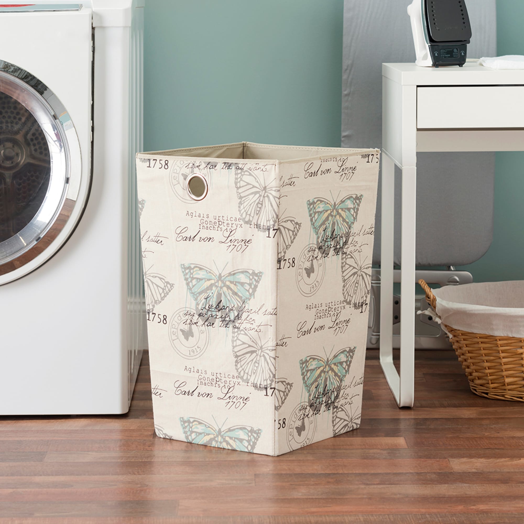 Home Basics Vintage Butterfly Collection Laundry Hamper $10.00 EACH, CASE PACK OF 6
