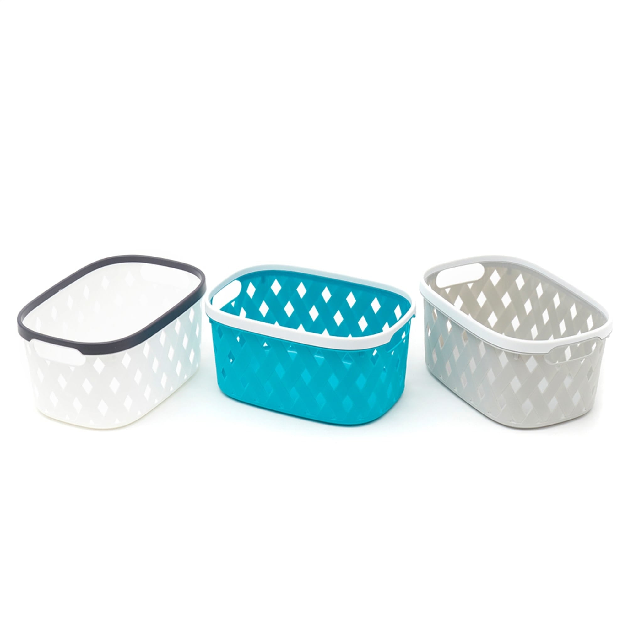 Home Basics Diamond Small Plastic Basket