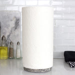 Load image into Gallery viewer, Home Basics Freestanding Bamboo Paper Towel Holder with Granite Base, White $6 EACH, CASE PACK OF 6
