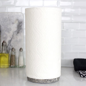 Home Basics Freestanding Bamboo Paper Towel Holder with Granite Base, White $6 EACH, CASE PACK OF 6