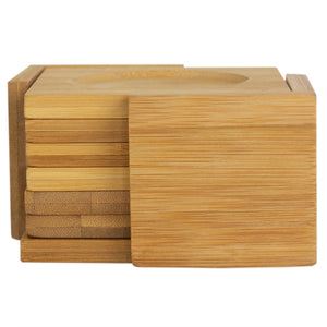 Home Basics Natural Bamboo Square Coasters with Raised Edge, (Set of 6) $6.50 EACH, CASE PACK OF 12