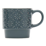 Load image into Gallery viewer, Home Basics Embossed Daisy 4 Piece Stackable Mug Set with Stand
 $10.00 EACH, CASE PACK OF 6
