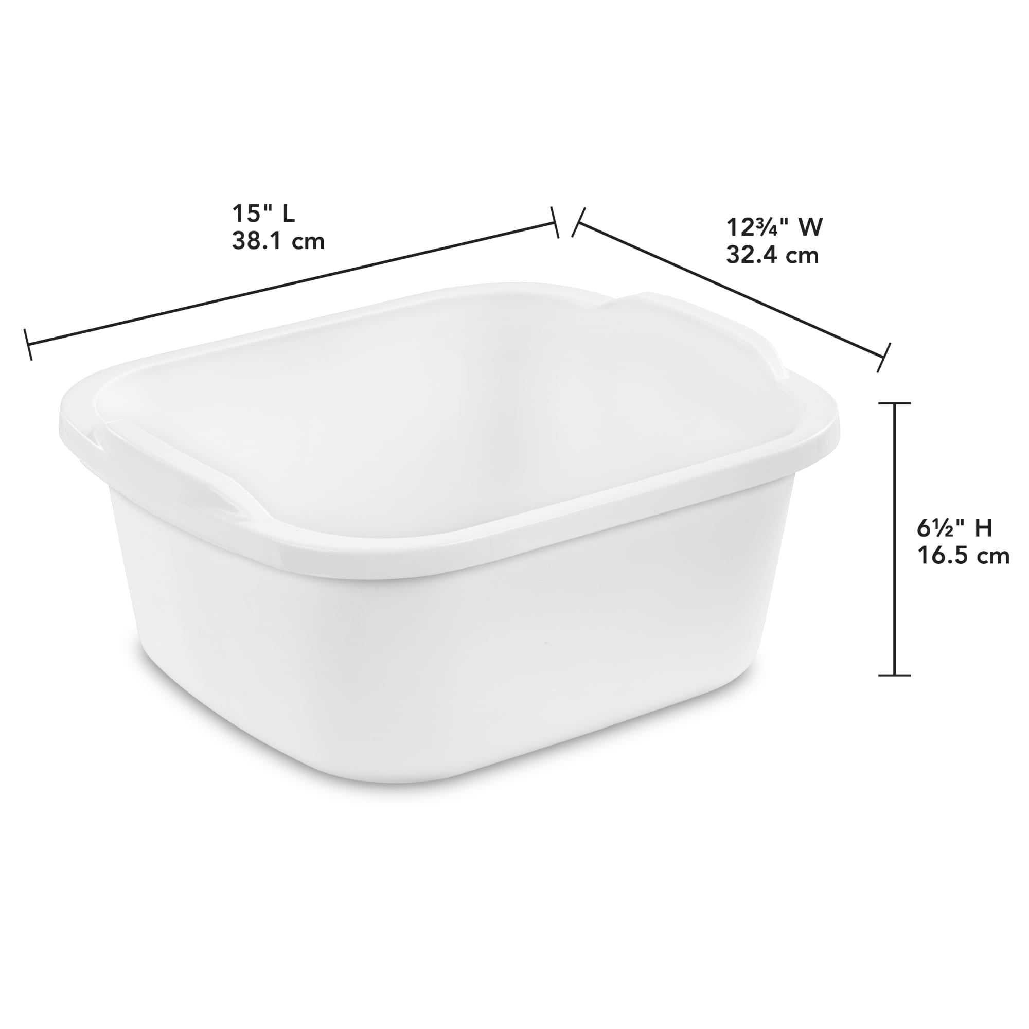 Sterilite 12 Quart/11.4 Liter Dishpan White $4.00 EACH, CASE PACK OF 8