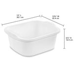 Load image into Gallery viewer, Sterilite 12 Quart/11.4 Liter Dishpan White $4.00 EACH, CASE PACK OF 8
