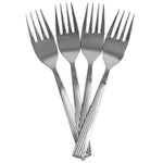 Load image into Gallery viewer, Home Basics Eternity 4-Piece Stainless Steel Salad Fork Set, Silver $2.00 EACH, CASE PACK OF 36
