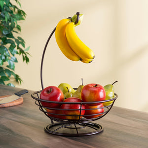 Home Basics Wire Collection Fruit Basket with Banana Tree, Bronze $8 EACH, CASE PACK OF 6