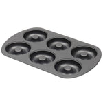 Load image into Gallery viewer, Home Basics 6-Cup Non-Stick Donut Pan, Black $6.50 EACH, CASE PACK OF 12

