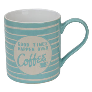 Home Basics It's Coffee Time 6 Piece Mug Set with Stand, Multi-Color $15 EACH, CASE PACK OF 6