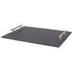 Load image into Gallery viewer, Home Basics Slate Serving Tray with Stainless Steel Handles, Black $10.00 EACH, CASE PACK OF 4
