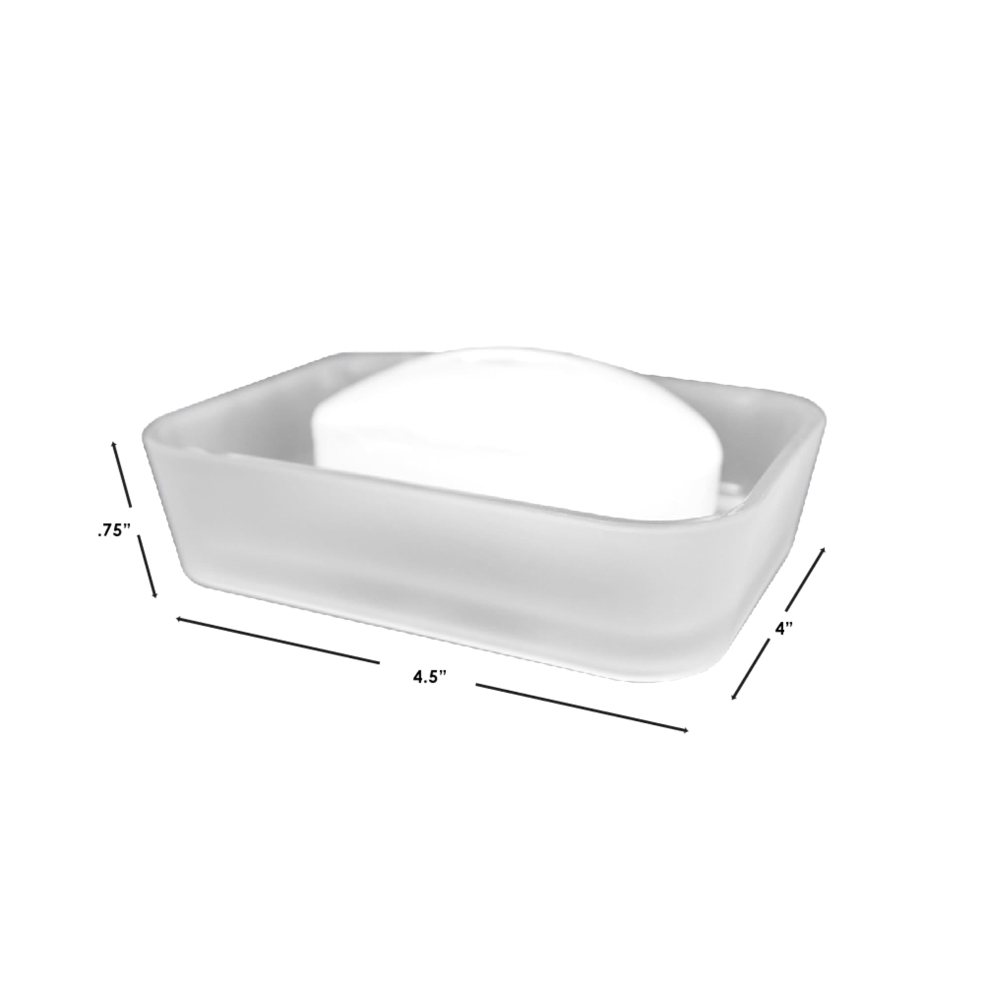 Home Basics Frosted Rubberized Plastic Soap Dish $2.50 EACH, CASE PACK OF 12